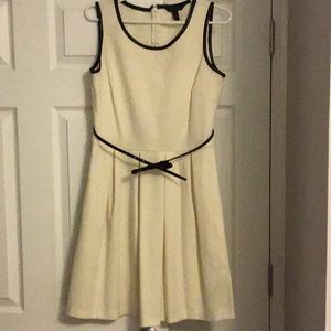 Cream Tommy Hilfiger Dress with Bow Belt